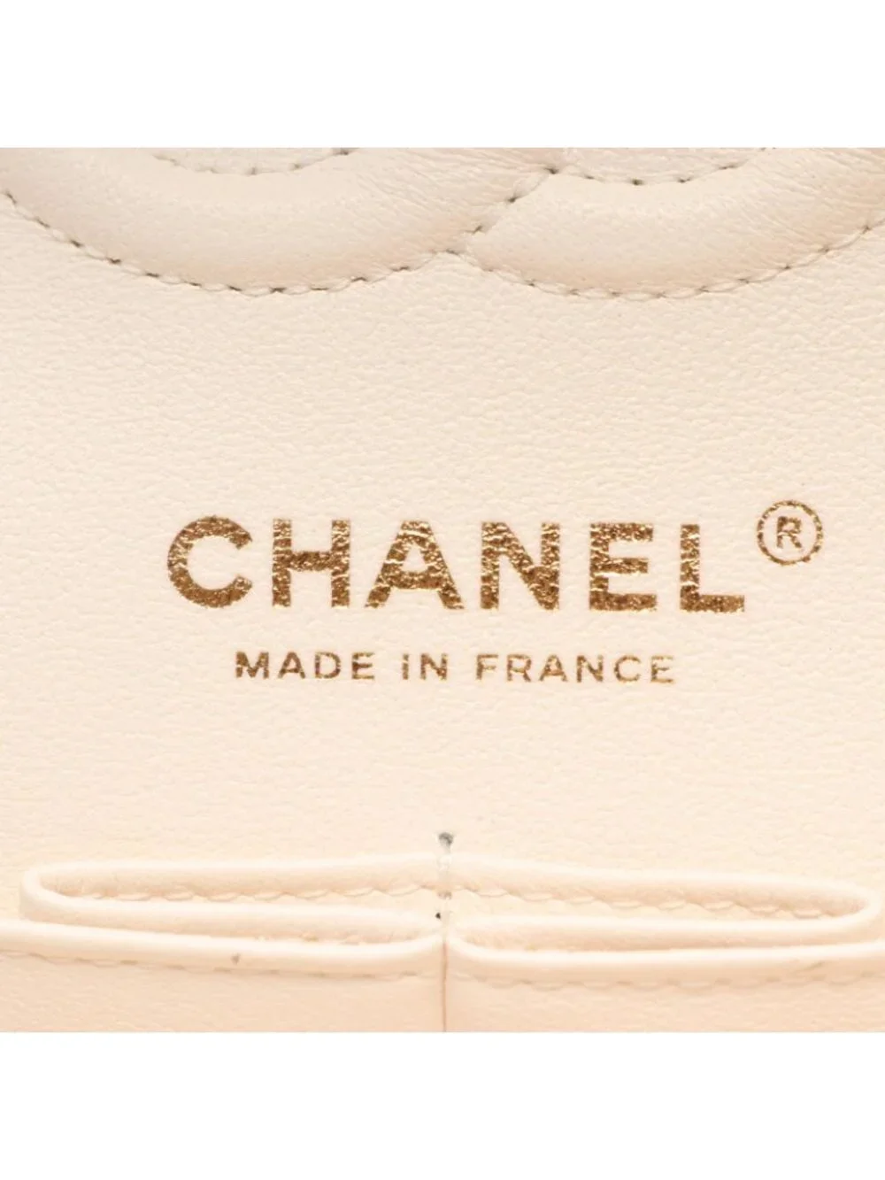 Chanel Shoulder Bag Quilted Double Flap White Caviar Leather Chain
